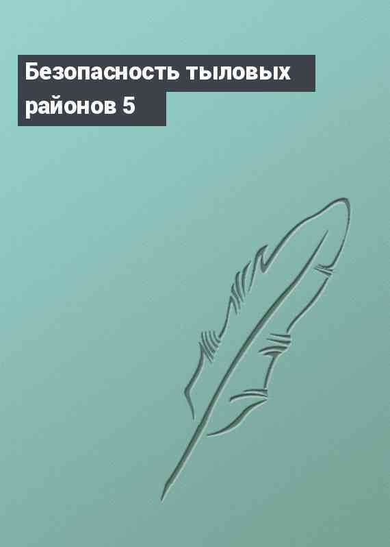 Безопасность тыловых районов 5