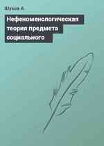 Нефеноменологическая теория предмета социального